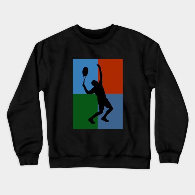 Tennis Grand Slam Courts Serve Crewneck Sweatshirt by latebirdmerch